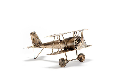 Antique Gold Aeroplane Home Decor Gift