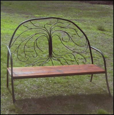 Rusty Owl Sunbury Tree Outdoor Garden Bench Seat